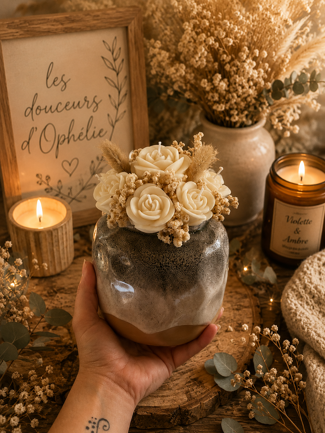 Bouquet en bougie