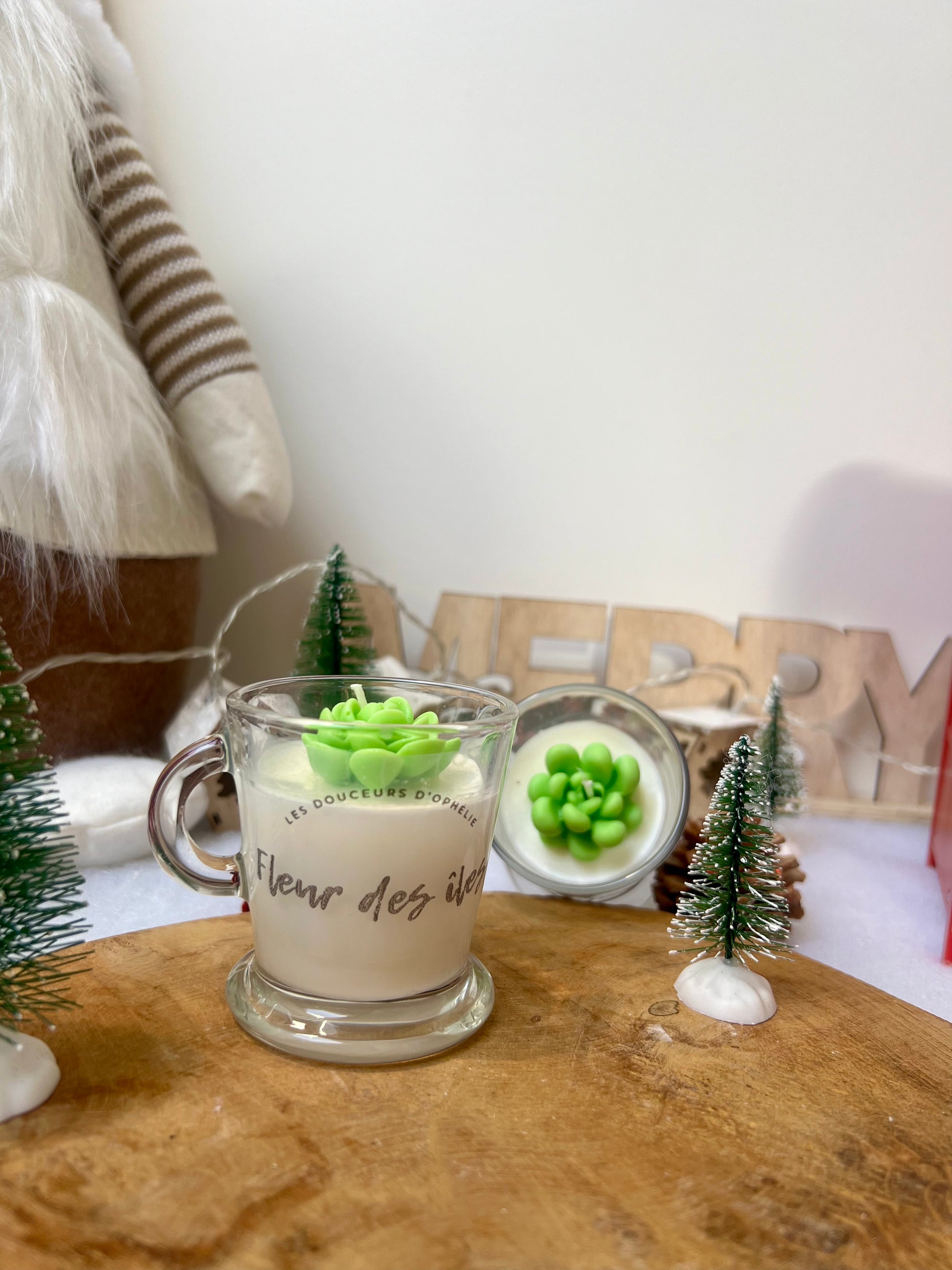 Bougie tasse Fleur des îles
