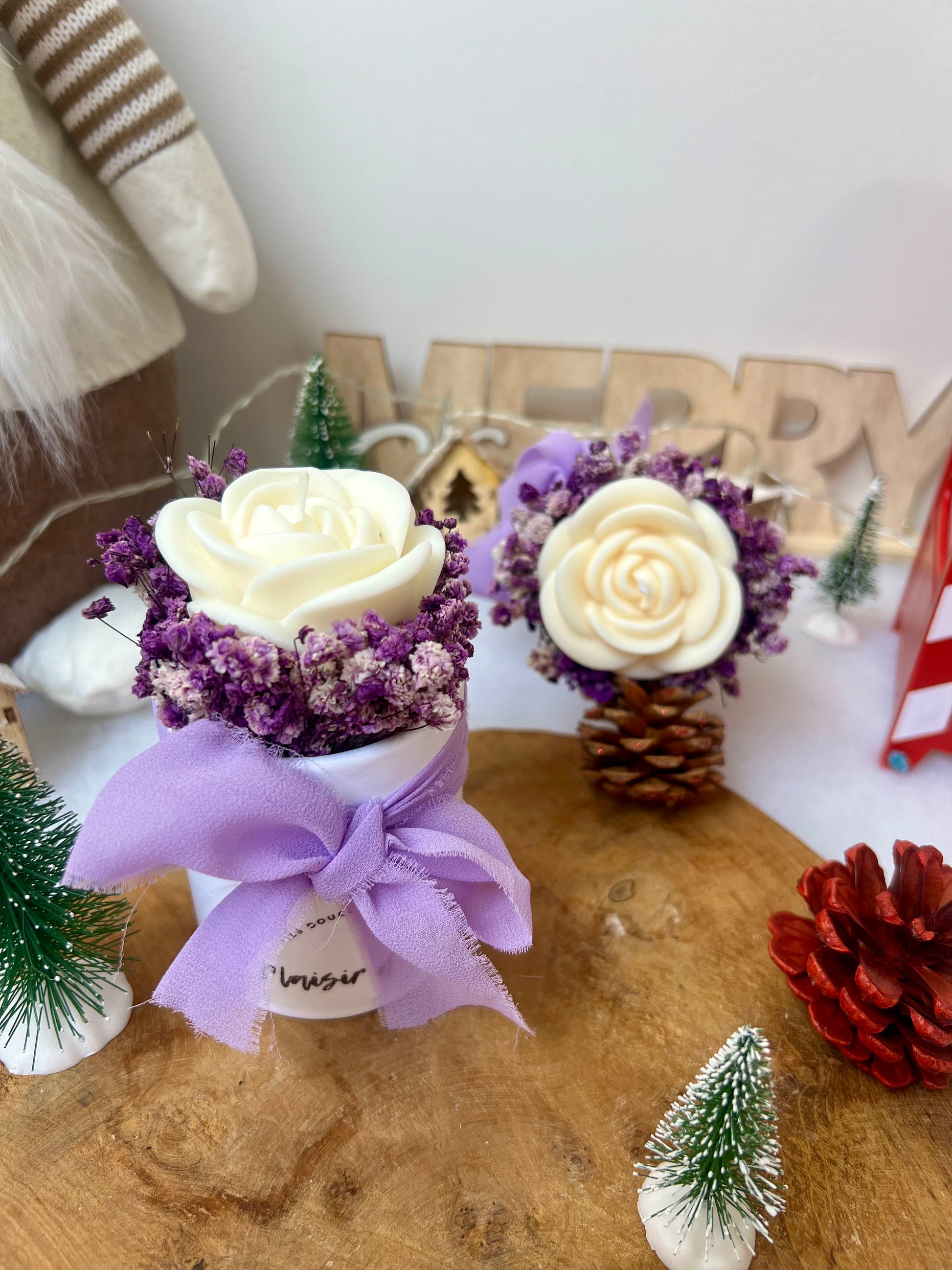 Bougie Rose (violette)