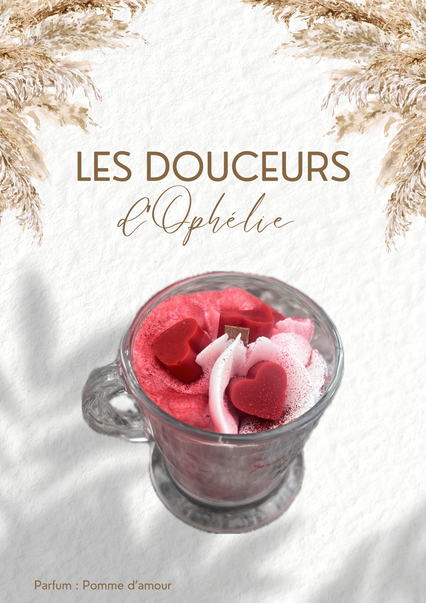 Bougie tasse Pomme d'amour